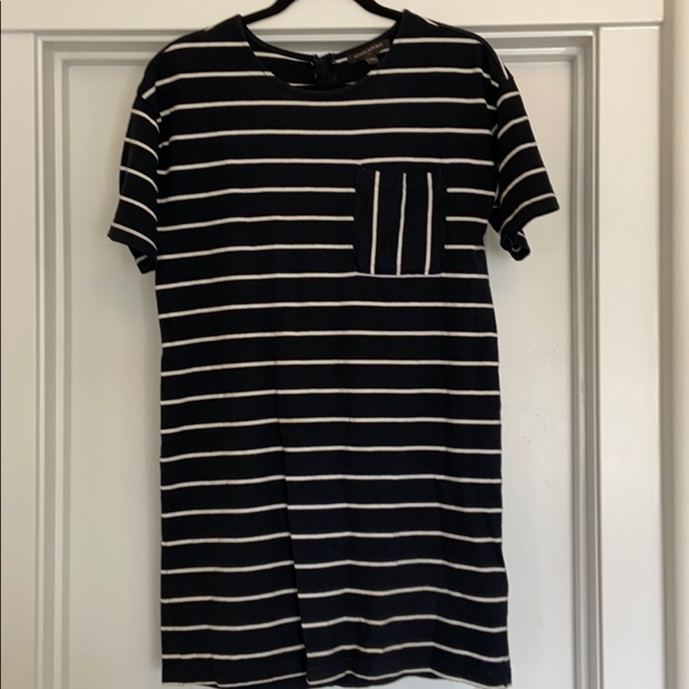 Banana Republic navy striped dress sz S small